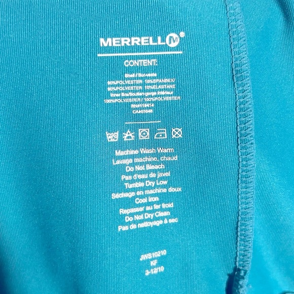 Merrell Opti-Wick Lily UPF 50 Aqua Teal Dress Medium Active Sport Athletic Dress - Picture 12 of 12